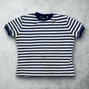 Camiseta MOD a Rayas Envejecidas Años 70 De Colección Talla Pequeña Surf Skate 50/50 - Imagen 1 de 7