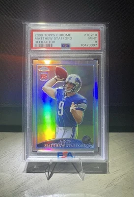 2009 Topps Chrome - Matthew Stafford #TC210 Refractor (RC) Psa 9 - Image 1 of 2