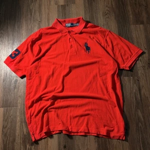 Polo Ralph Lauren uomo XL rossa grande pony numero 3 polo manica corta - Foto 1 di 5