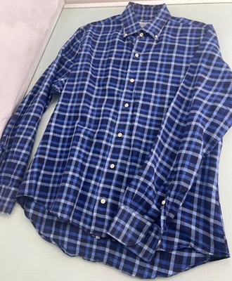 Ledbury Shirt Mens Large L Linen Cotton Blend Gingham Lightweight Long Sleeve - Image 1 of 4