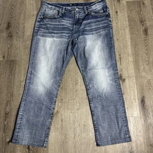 Pantalones de mezclilla para hombre BKE Nolan pierna recta GBS2664 bigotes descoloridos 36x28 * con dobladillo - Imagen 1 de 13