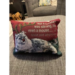 Not A Creature Was Stirring Cat Kätzchen Wandteppich Akzent Kissen Weihnachten Urlaub - Bild 1 von 5