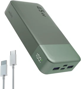 Power Bank 20000Mah Powerbank 45 W Fast Charging Caricatore Portatile USB C in & - Foto 1 di 12