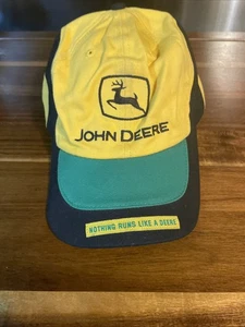 John Deere Black/Yellow/Green Hook and Loop Hat - Picture 1 of 4