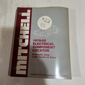 Manual de servicio localizador de componentes eléctricos Mitchell 1978-1982 vintage - Imagen 1 de 3