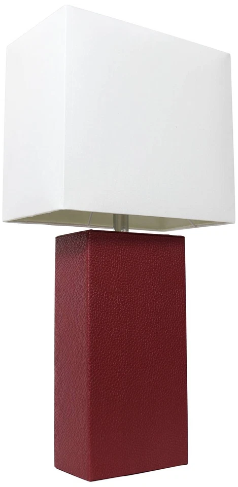 Lalia Home Lexington Red Leather Accent Table Lamp - Image 1 of 1
