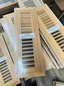 Prefinished Red Oak Natural Flush Vents with damper - Picture 1 of 6
