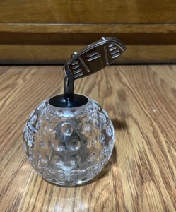 Golf Ball Salt And Pepper Grinder Mill Iron Club Ball Crystal Clear Acrylic - Picture 1 of 6