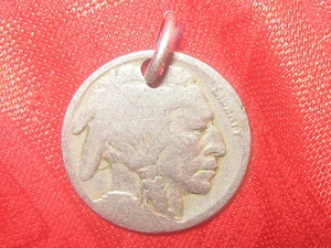 Authentic Southwest Aged Dateless Buffalo Nickel Coin Charm Pendant Necklace - Picture 1 of 2
