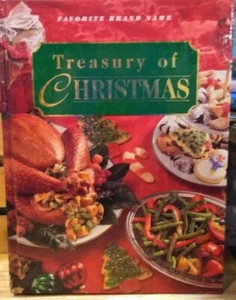 Favorite Brand Name Treasury of Christmas Recipes Cookbook 1995 Gold Edge  - Picture 1 of 6
