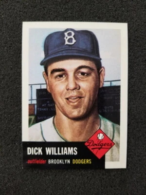 DICK WILLIAMS 1991 (1953) TOPPS ARCHIVE BASEBALL CARD #125 BROOKLYN DODGERS - Image 1 of 2