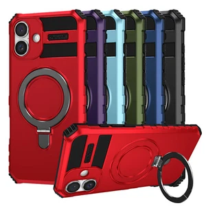 For iPhone 16 Plus 15 14 Pro Max 13 12 Mag Safe Case Magnetic Ring Holder Stand - Picture 1 of 76