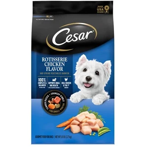 CESAR Rotisserie Chicken with Spring Vegetables Garnish Dry Dog Food for Small B - Picture 1 of 3