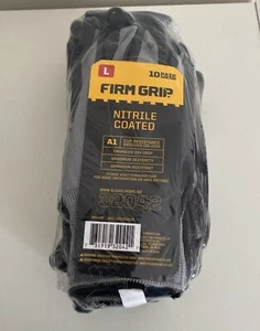Guantes de trabajo resistentes recubiertos de nitrilo de agarre firme talla grande paquete de 10 pares nuevos - Imagen 1 de 4
