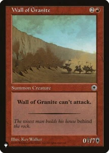Wall of Granite The List XQX MTG Magic - Imagen 1 de 1