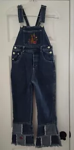 Salopette vintage Warner Brothers Scooby Doo ragazze M 7/8 denim ricamata WB Studio - Foto 1 di 15