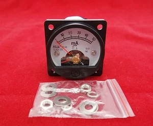 1PC AC 0-50MA Analog Ammeter Panel AMP Current Meter SO45 Cutout 45mm - Picture 1 of 5