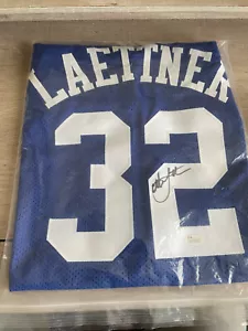 Autographed Christian Laettner Blue Jersey with Authentication Certificate - Picture 1 of 3
