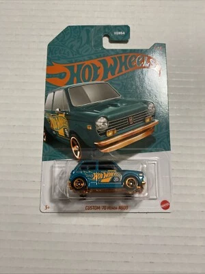 HOT WHEELS BLUE CARD SERIES CUSTOM '70 HONDA N600 IN BLUE #5/6 - Image 1 of 3