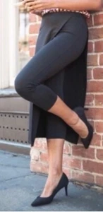 Betabrand Pants Skirt Women 2XL Long Black The Sassiest Panel Capri XXL NEW TAGS - Picture 1 of 16