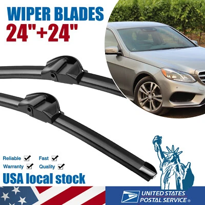 2PCS 24" Front Windshield Wiper Blade For Mercedes-Benz C300 C63 AMG 2008-2012 - Изображение 1 из 4