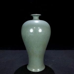 Vaso prugna 10" Cina vecchia dinastia Song porcellana ru forno marchio smalto ciano crack ghiaccio - Foto 1 di 9