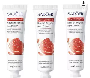 Sadoer Pomegranate Nourish Brighten Hand Cream Lot Of 3 - 30g/1.05fl oz - Picture 1 of 6