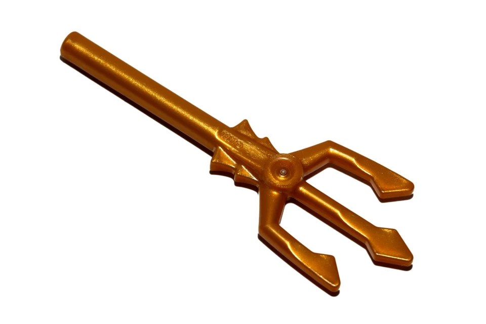 NEW LEGO - Weapon - Spear - Trident Pearl Gold x 1 - 7978 76000 Aquaman Atlantis - Image 1 of 1