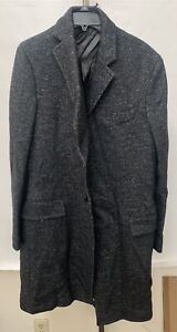 Salvatore Ferragamo Men's Charcoal Wool/Cashmere/Silk Peacoat Size 54 US44
