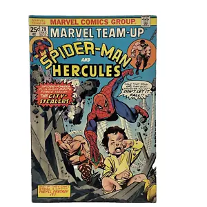 Marvel Team-Up #28 FN/VF Marvel 1974 Spider-Man & Hercules! - Foto 1 di 2