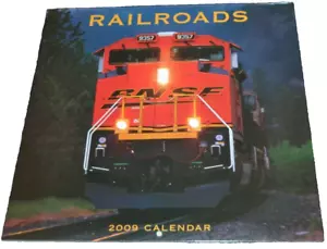 Calendario de pared FERROCARRILES 2009 SW BNSF B&P DME MONTAJE WASHINGTON COG DPU ¡NUEVO! - Imagen 1 de 2