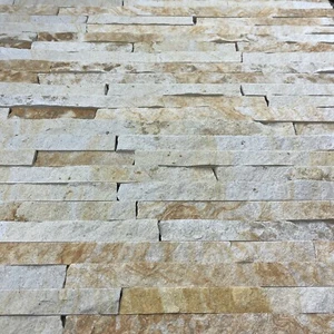 15m2 Naturstein Wandsteine 3cm Klinker Verblender Riemchen Goldbraun gerissen - Bild 1 von 11