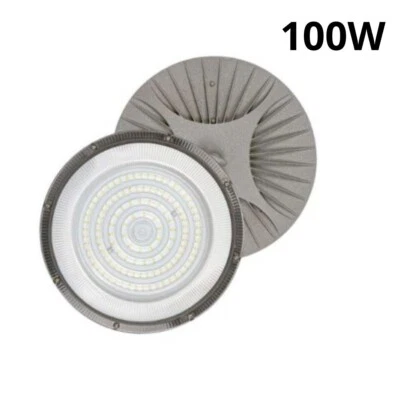 FARO INDUSTRIALE LED 100W DISCO ROTONDO UFO IP65 PLAFONIERA CAMPANA 6500K - Immagine 1 di 4