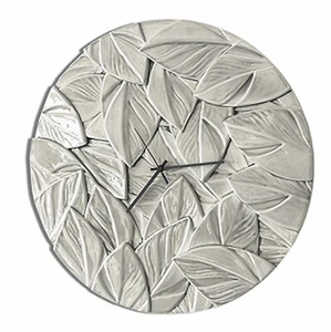 Orologio da Parete Muro Moderno in Ceramica Composita Decorazione Bassorilievo - Foto 1 di 4