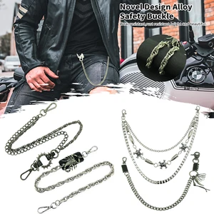 Fashion Skull Strong Leash Wallet Chain Biker Trucker Heavy Metal Jean Key Chain - Picture 1 of 26