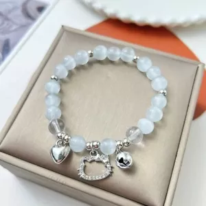 Preciosa Bracciale Con Il Gattino Hello Kitty In Acciaio E Cristallo Per Bambine - Foto 1 di 3