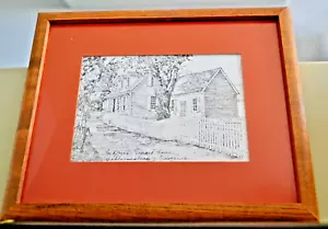 Charles H Overly Williamsburg VA Pencil Sketch Prints(2) Acrylic Framed & Matted - Picture 1 of 3