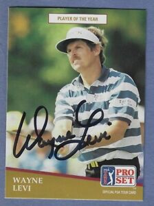Wayne Levi 1991 Pro Set #282 Signed Player of the Year PGA Card Auto