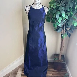 Vestido formal Ann Taylor Loft con tirantes con cuentas cuello alto púrpura talla 14 - Imagen 1 de 14