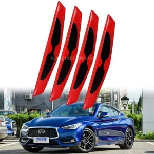 4pcs Door Anti-collision Strip Warning Decorative Sticker For Infiniti Q60 - Picture 1 of 16
