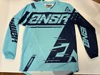 Answer A18 Syncron Adult Motocross Jersey Cyan Navy Size Small #472696