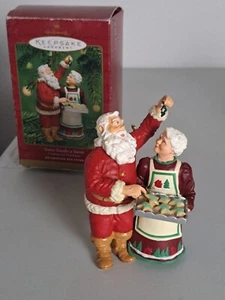 Hallmark Keepsake 2001 Santa Sneaks A Sweet Cooking For Christmas Ornament - Picture 1 of 11