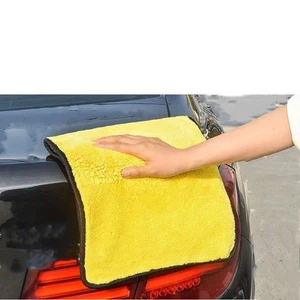 *´ 30x30 Grayish Yellow Double Sided Car Washing Towel Water Absorption Cleaning - Picture 1 of 14