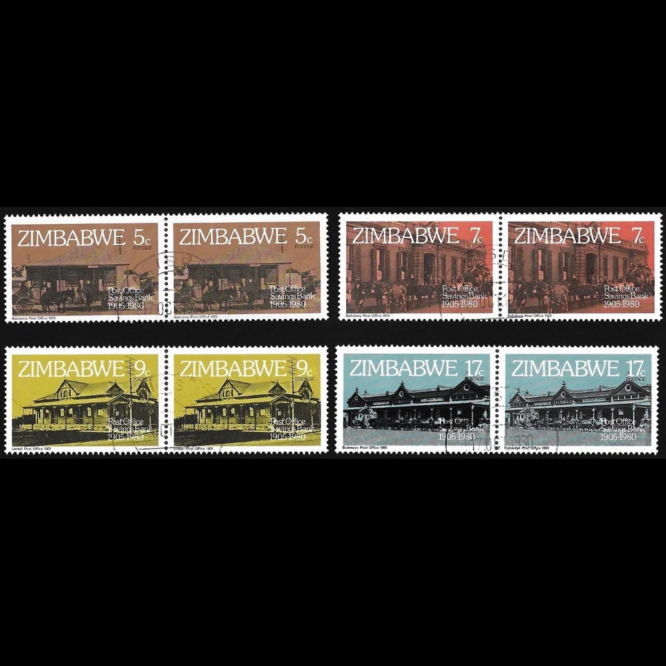 🇿🇼 ZIMBABWE (Salisbury) 1980 : Post Office Savings Bank Stamp Set [SG597/600] - Image 1 of 2