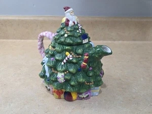 Tetera vintage Spode árbol de Navidad pintada a mano nueva en caja - Imagen 1 de 13