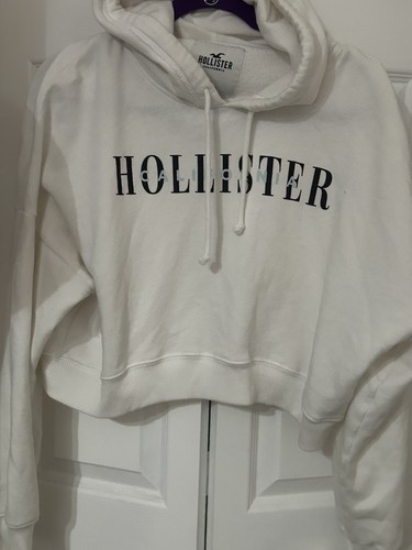 VETEMENTS Hollister Felpa con Cappuccio Donna M California Grafica Pullover Maglione CROP