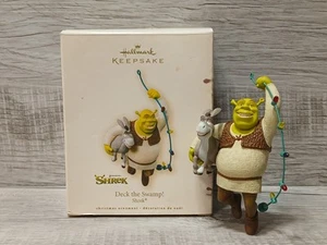 Hallmark Keepsake Shrek Deck the Swamp w/Donkey 2007 Christmas Ornament NEW - Picture 1 of 8