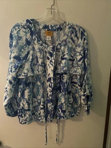 ruby rd womens jacket Size 10 Pockets Snaps String Tie - Picture 1 of 6