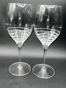 2 copas de vino Villeroy & Boch cristal Máxima espiral decorativas rayas grabadas - Imagen 1 de 5