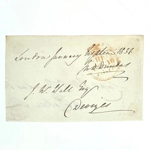 Admiral Sir James W.D. Dundas (Royal Navy, MP) signiert Free Frank - 1838 - Bild 1 von 2